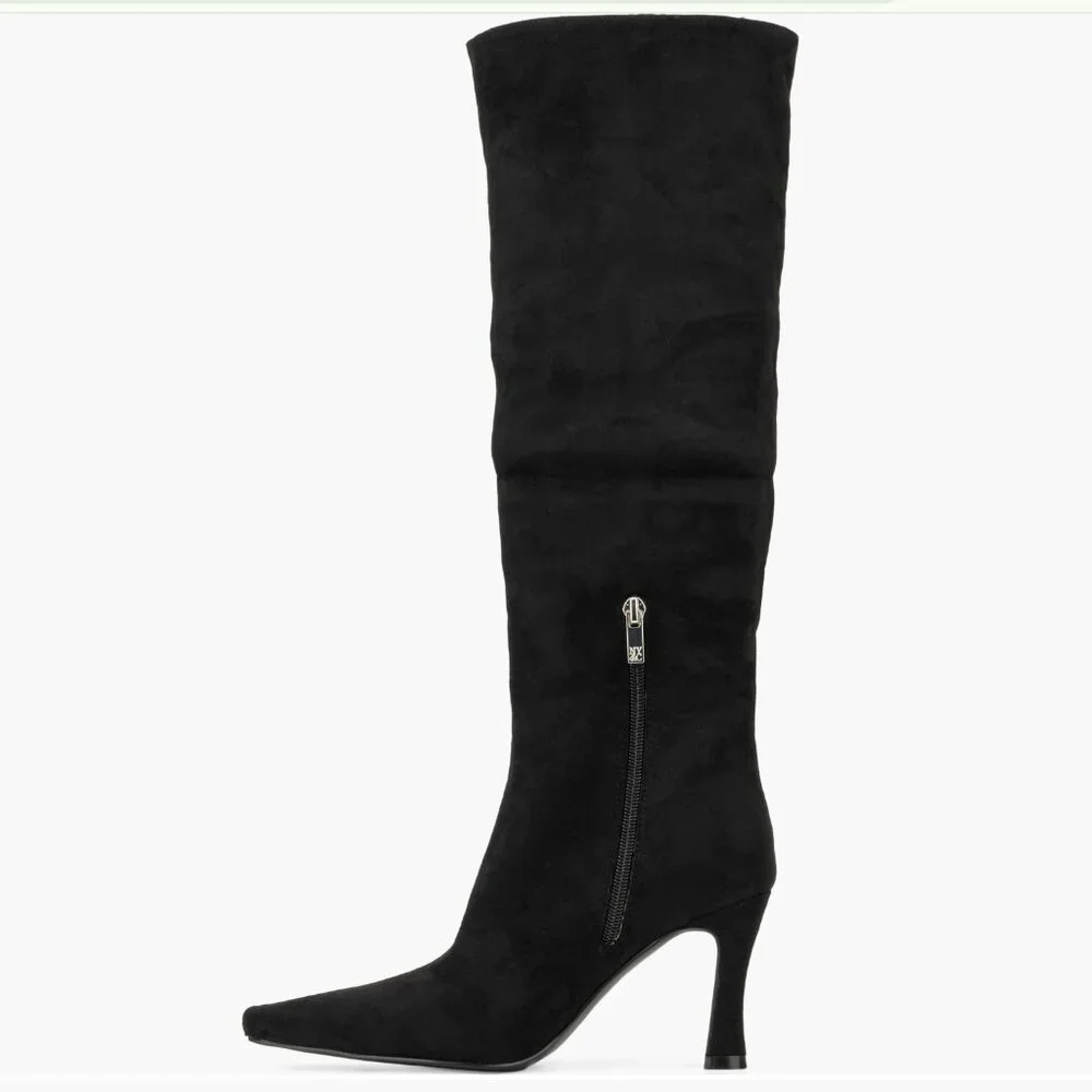 NEW NEW YORK & COMPANY Kalissa Tall Convertible Stiletto Boot Houndstooth 7